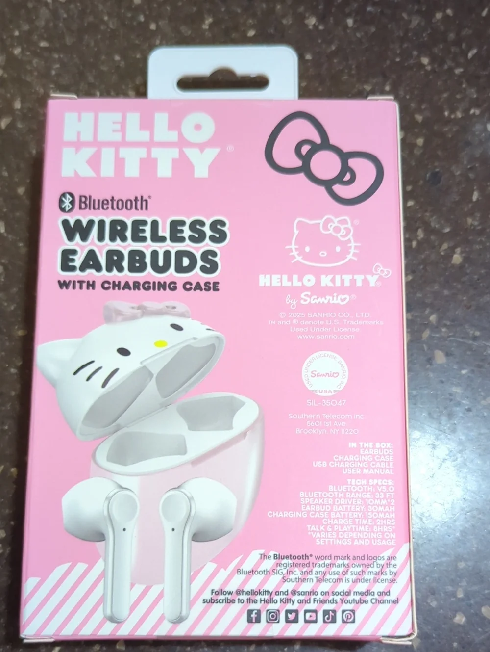Hello Kitty Wireless Bluetooth Earbuds - Pink